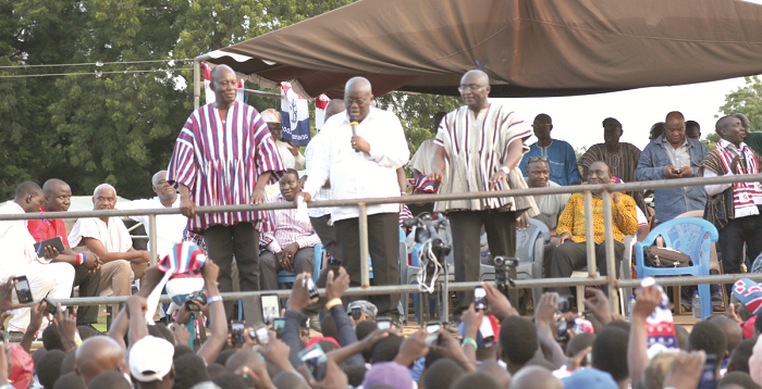  Nana Akufo-Addo addressing a rally at Chiana Paga